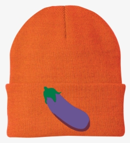 Eggplant Emoji One Size Fits Most Knit Cap - Beanie, HD Png Download, Transparent PNG