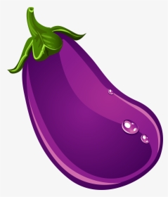 Hand Painted Eggplant Vector Png Download - Transparent Background Brinjal Clipart, Png Download, Transparent PNG