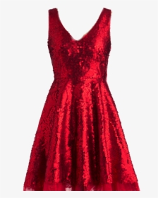 Sequin Dress Png Background - Transparent Red Dress Png, Png Download, Transparent PNG