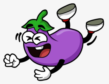 Eggplant Stickers Messages Sticker-5 - Cartoon, HD Png Download, Transparent PNG