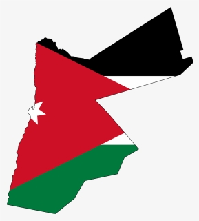Jordan Country Flag Map, HD Png Download, Transparent PNG