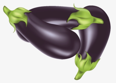 Transparent Brinjal Clipart Black And White - Eggplant Free Vector, HD Png Download, Transparent PNG