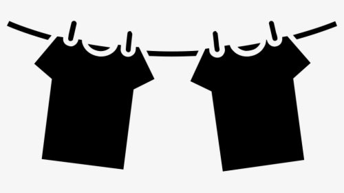 Clothes Hanging On Rope For Drying - Drying Clothes Icon Png, Transparent Png, Transparent PNG