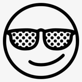 Cool - Cool Emoticon Black And White, HD Png Download, Transparent PNG