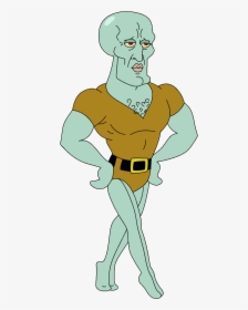 Handsome Squidward Full Body, HD Png Download, Transparent PNG