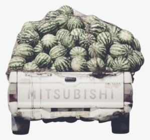 Load Of Watermelons In Mistubishi Pick-up Png Image, Transparent Png, Transparent PNG