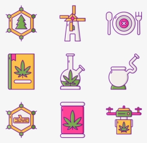 Marijuana - Weed Pattern Transparent Background, HD Png Download, Transparent PNG