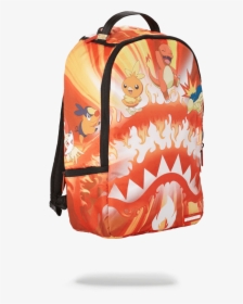 Sprayground Pokemon Charmander Fire Shark Backpack - Sprayground Pokemon Backpack, HD Png Download, Transparent PNG