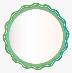 Green Wave Outline White Square Circle Border Badge - Transparent Circle Wave Border Png, Png Download, Transparent PNG