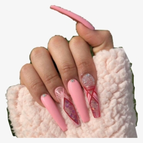 Nail Png 💅 - Pink Acrylic Nails Png, Transparent Png, Transparent PNG