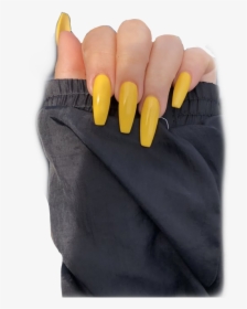 #png #yellow #acrylics #nails #acrylicnails #black - Acrylic Nails Transparent Background, Png Download, Transparent PNG