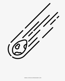 Meteor Coloring Page - Line Art, HD Png Download, Transparent PNG