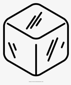 Transparent Cube Clipart - Ice Clipart Black And White, HD Png Download, Transparent PNG