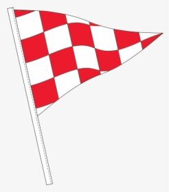 Pennant Clipart Checkered Flag - Red Race Flag, HD Png Download, Transparent PNG