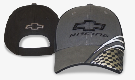 Grey/black Chevrolet Racing Hat W/checkered Flag - Baseball Cap, HD Png Download, Transparent PNG