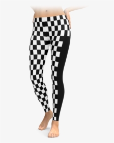 Checkered Flag Racing Stripe Leggings - Self Portrait Lace Up Flared Fil Coupe, HD Png Download, Transparent PNG
