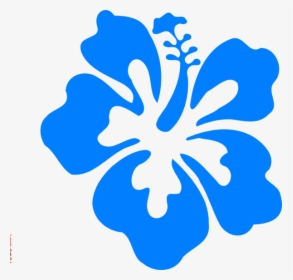 Coral Clipart Hibiscus - Blue Hibiscus Flower Clipart, HD Png Download, Transparent PNG