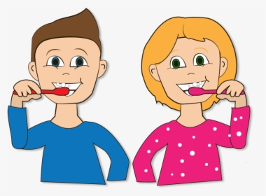 Child Brushing Teeth Clipart - Clip Art Tooth Brushing, HD Png Download, Transparent PNG