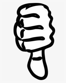 Black And White Thumbs Down, HD Png Download, Transparent PNG