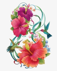 Clip Art Common Color Painting Hand - Hibiscus Flower Color Painting, HD Png Download, Transparent PNG