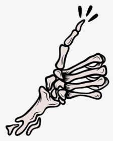 Collection Of Drawing - Skeleton Hand Thumbs Up Png, Transparent Png, Transparent PNG
