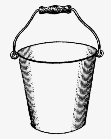 Bucket Png No Background - Mop Bucket Mop Clip Art Black And White, Transparent Png, Transparent PNG