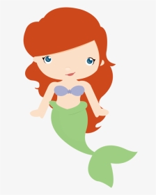 Minus Mermaid Under The Sea, The Little Mermaid, Beach - Mermaid Baby Cartoon Transparent, HD Png Download, Transparent PNG