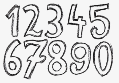 Numbers Png Free Download - Number Drawing Png, Transparent Png, Transparent PNG