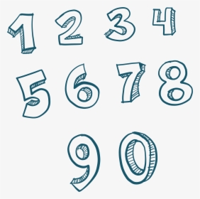 Digit To Numerical Number Euclidean Vector Numbers - Transparent Background Numbers Transparent, HD Png Download, Transparent PNG