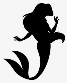 Little Mermaid Silhouette - Little Mermaid Ariel Silhouette, HD Png Download, Transparent PNG