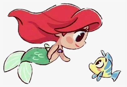Transparent Ariel And Flounder Clipart - Cute Ariel Cartoon, HD Png Download, Transparent PNG