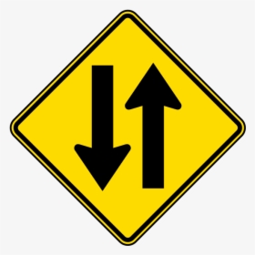 2 Lane Traffic Sign, HD Png Download, Transparent PNG