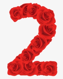 Red Roses Number Two Png Clipart Image - Rose Number Png, Transparent Png, Transparent PNG