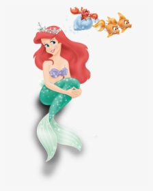 Transparent Singing Clip Art - Ariel The Little Mermaid With Crown, HD Png Download, Transparent PNG