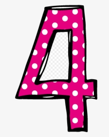 Number 1 Free Content Blog Clip Art Cliparts Numbers - Number 4 Polka Dot, HD Png Download, Transparent PNG