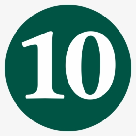 1 To 10 Numbers Png - Number 10 In A Circle, Transparent Png, Transparent PNG