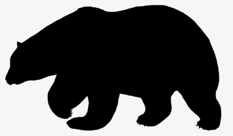 Polar Bear American Black Bear Silhouette - Polar Bear Silhouette Free, HD Png Download, Transparent PNG