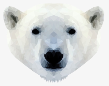 Emmasimoncic - Tumblr - Com - Low Poly Polar Bear Illustration - Polar Bear Face Png, Transparent Png, Transparent PNG