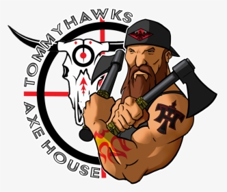 Big Tom With Aimpoint Square - Cartoon Axe Throwing, HD Png Download, Transparent PNG
