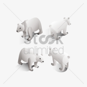 Polar Bear Clipart Side View - Isometric Polar Bear, HD Png Download, Transparent PNG