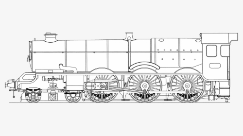 Autocad Drawing Of A Great Western King - Steam Locomotive Drawing, HD Png Download, Transparent PNG