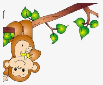 Cute Monkey Clipart Cute Ba Monkey Clipart Clipart - Cartoon Monkeys In Tree, HD Png Download, Transparent PNG