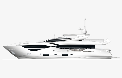 Luxury Yacht Transparent - Luxury Black Yacht Png, Png Download, Transparent PNG