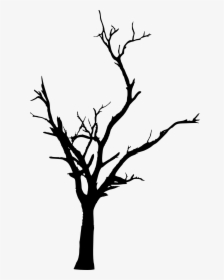 Tree Woody Plant Branch Twig Clip Art - Transparent Dead Tree Silhouette, HD Png Download, Transparent PNG