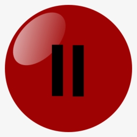 Pause Button Dark Red Svg Clip Arts - Pause And Play Button, HD Png Download, Transparent PNG