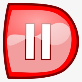 Red Pause Button Svg Clip Arts - Clip Art, HD Png Download, Transparent PNG