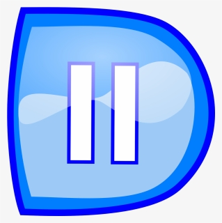Blue Pause Button Svg Clip Arts - Pause On Button Png, Transparent Png, Transparent PNG