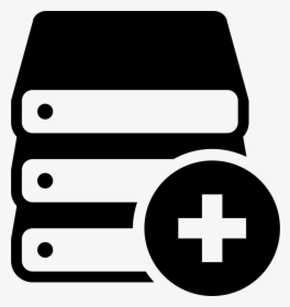 Data Storage Stacks With Plus Sign - Acumular Icono, HD Png Download, Transparent PNG