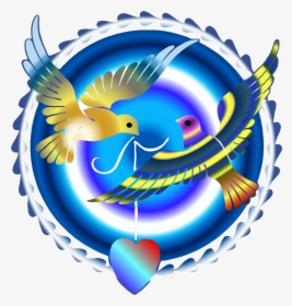 Colorful Love Doves Clip Arts - Illustration, HD Png Download, Transparent PNG