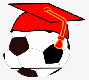 Clipart Skull Soccer - Soccer Ball With Graduation Hat, HD Png Download, Transparent PNG